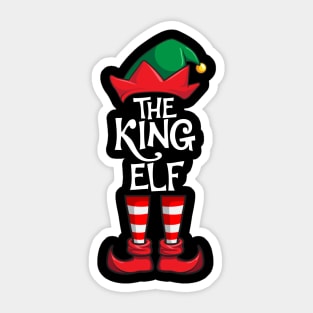 King Elf Matching Family Christmas Sticker